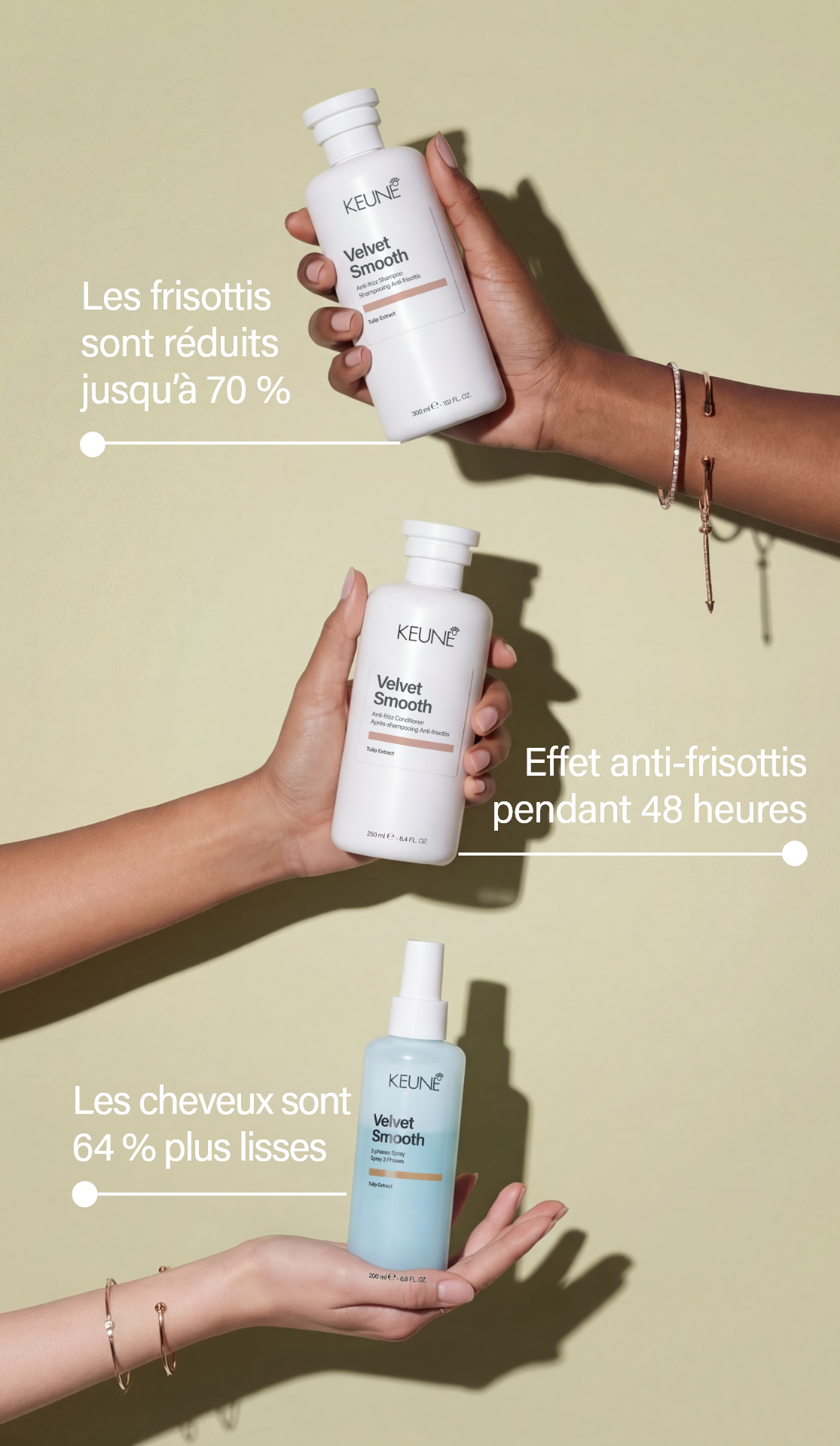 Masque Velvet Smooth de Keune : Cheveux lisses et soyeux grâce aux lipides biomimétiques et extrait de tulipe. Renforce, élimine les frisottis pour des cheveux parfaits.
